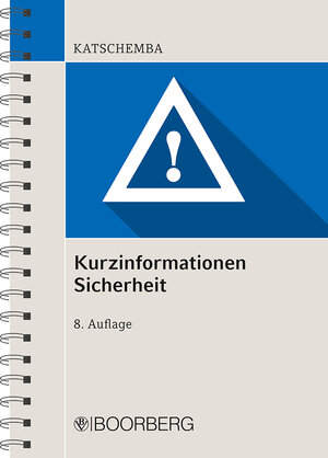 Buchcover Kurzinformationen Sicherheit  | EAN 9783415070394 | ISBN 3-415-07039-5 | ISBN 978-3-415-07039-4