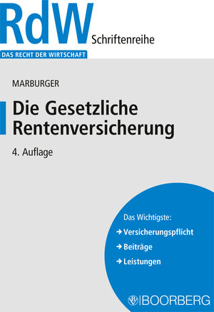 Buchcover Die Gesetzliche Rentenversicherung | Dietmar Marburger | EAN 9783415073166 | ISBN 3-415-07316-5 | ISBN 978-3-415-07316-6