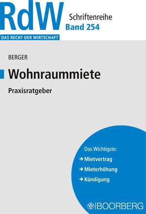 Buchcover Wohnraummiete | Hannes Berger | EAN 9783415073937 | ISBN 3-415-07393-9 | ISBN 978-3-415-07393-7