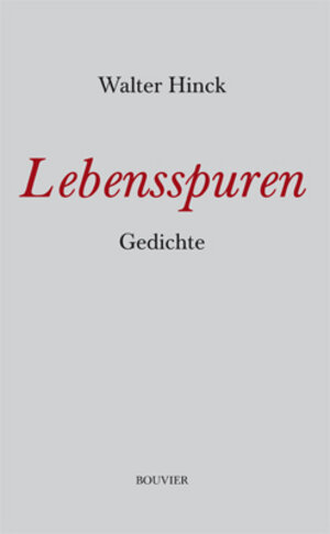 Buchcover Lebensspuren | Walter Hinck | EAN 9783416033619 | ISBN 3-416-03361-2 | ISBN 978-3-416-03361-9