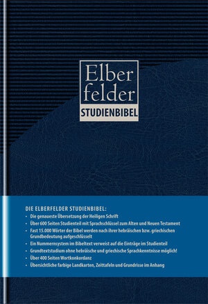 Buchcover Elberfelder Studienbibel, Kunstleder, mit Sprachschlüssel und Handkonkordanz  | EAN 9783417252620 | ISBN 3-417-25262-8 | ISBN 978-3-417-25262-0