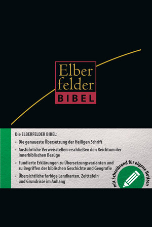 Buchcover Elberfelder Bibel - mit Schreibrand und Griffregister, Leder  | EAN 9783417257502 | ISBN 3-417-25750-6 | ISBN 978-3-417-25750-2