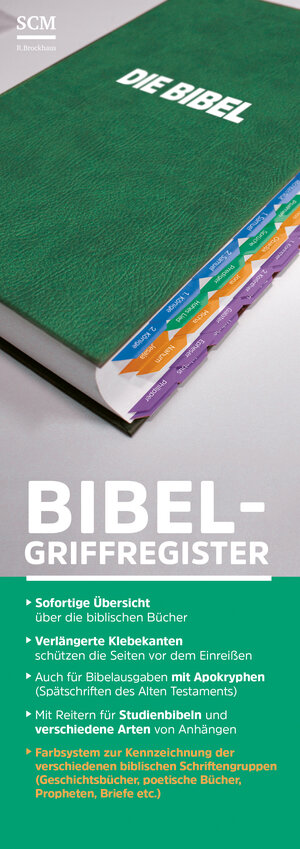 Buchcover Bibel-Griffregister mit Farbsystem  | EAN 9783417257809 | ISBN 3-417-25780-8 | ISBN 978-3-417-25780-9
