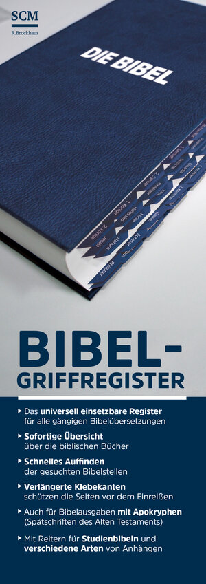 Buchcover Bibel-Griffregister blau  | EAN 9783417257816 | ISBN 3-417-25781-6 | ISBN 978-3-417-25781-6