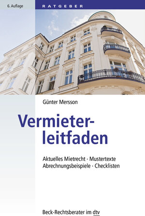 Buchcover Vermieterleitfaden | Günter Mersson | EAN 9783423507912 | ISBN 3-423-50791-8 | ISBN 978-3-423-50791-2