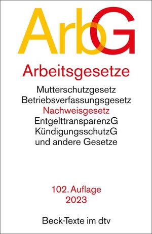 Buchcover Arbeitsgesetze  | EAN 9783423531801 | ISBN 3-423-53180-0 | ISBN 978-3-423-53180-1