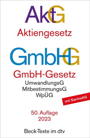 Buchcover Aktiengesetz, GmbH-Gesetz  | EAN 9783423532099 | ISBN 3-423-53209-2 | ISBN 978-3-423-53209-9