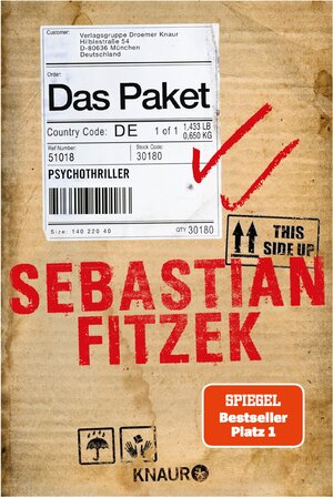Buchcover Das Paket | Sebastian Fitzek | EAN 9783426440087 | ISBN 3-426-44008-3 | ISBN 978-3-426-44008-7