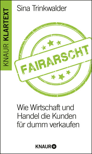 Buchcover Fairarscht | Sina Trinkwalder | EAN 9783426787946 | ISBN 3-426-78794-6 | ISBN 978-3-426-78794-6