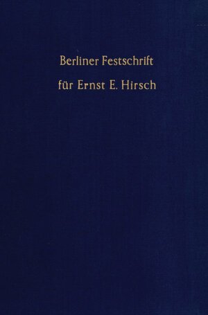Buchcover Berliner Festschrift.  | EAN 9783428017966 | ISBN 3-428-01796-X | ISBN 978-3-428-01796-6