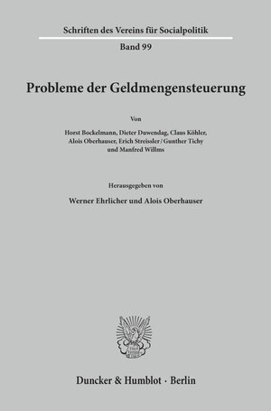 Buchcover Probleme der Geldmengensteuerung.  | EAN 9783428042395 | ISBN 3-428-04239-5 | ISBN 978-3-428-04239-5