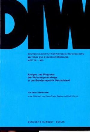 Buchcover Analyse und Prognose der Wohnungsnachfrage in der Bundesrepublik Deutschland. | Bernd Bartholmai | EAN 9783428046317 | ISBN 3-428-04631-5 | ISBN 978-3-428-04631-7