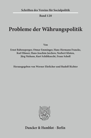 Buchcover Probleme der Währungspolitik.  | EAN 9783428050147 | ISBN 3-428-05014-2 | ISBN 978-3-428-05014-7