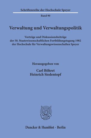 Buchcover Verwaltung und Verwaltungspolitik.  | EAN 9783428053070 | ISBN 3-428-05307-9 | ISBN 978-3-428-05307-0