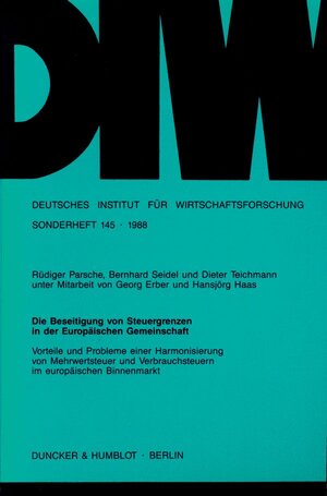 Buchcover Die Beseitigung von Steuergrenzen in der Europäischen Gemeinschaft. | Rüdiger Parsche | EAN 9783428063871 | ISBN 3-428-06387-2 | ISBN 978-3-428-06387-1