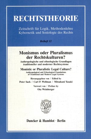 Buchcover Monismus oder Pluralismus der Rechtskulturen?  | EAN 9783428071937 | ISBN 3-428-07193-X | ISBN 978-3-428-07193-7