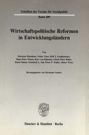 Buchcover Wirtschaftspolitische Reformen in Entwicklungsländern.  | EAN 9783428072354 | ISBN 3-428-07235-9 | ISBN 978-3-428-07235-4