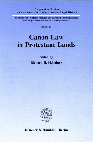 Buchcover Canon Law in Protestant Lands.  | EAN 9783428073931 | ISBN 3-428-07393-2 | ISBN 978-3-428-07393-1