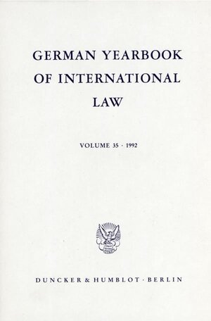 Buchcover German Yearbook of International Law - Jahrbuch für Internationales Recht.  | EAN 9783428076130 | ISBN 3-428-07613-3 | ISBN 978-3-428-07613-0