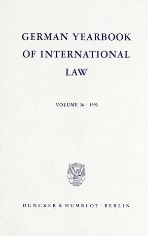 Buchcover German Yearbook of International Law - Jahrbuch für Internationales Recht.  | EAN 9783428079438 | ISBN 3-428-07943-4 | ISBN 978-3-428-07943-8