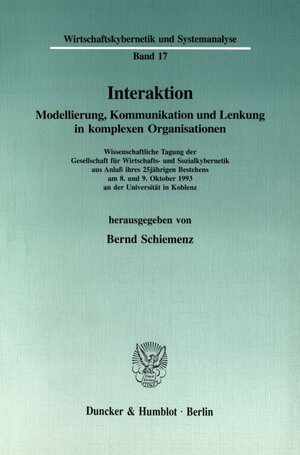 Buchcover Interaktion.  | EAN 9783428082001 | ISBN 3-428-08200-1 | ISBN 978-3-428-08200-1