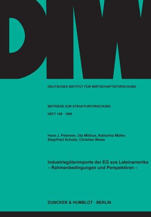 Buchcover Industriegüterimporte der EG aus Lateinamerika - | Hans J. Petersen | EAN 9783428083930 | ISBN 3-428-08393-8 | ISBN 978-3-428-08393-0