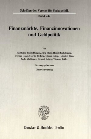 Buchcover Finanzmärkte, Finanzinnovationen und Geldpolitik.  | EAN 9783428084906 | ISBN 3-428-08490-X | ISBN 978-3-428-08490-6
