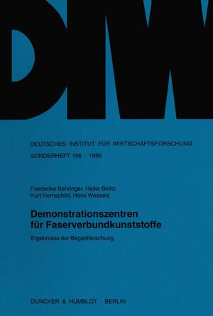 Buchcover Demonstrationszentren für Faserverbundkunststoffe. | Friederike Behringer | EAN 9783428085774 | ISBN 3-428-08577-9 | ISBN 978-3-428-08577-4