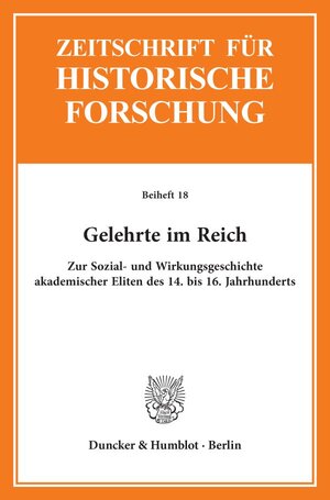 Buchcover Gelehrte im Reich.  | EAN 9783428087280 | ISBN 3-428-08728-3 | ISBN 978-3-428-08728-0