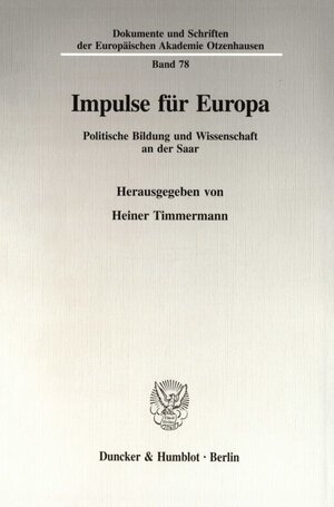 Buchcover Impulse für Europa.  | EAN 9783428087501 | ISBN 3-428-08750-X | ISBN 978-3-428-08750-1