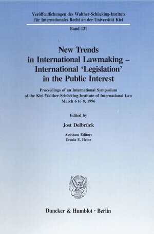 Buchcover New Trends in International Lawmaking - International 'Legislation' in the Public Interest.  | EAN 9783428091409 | ISBN 3-428-09140-X | ISBN 978-3-428-09140-9