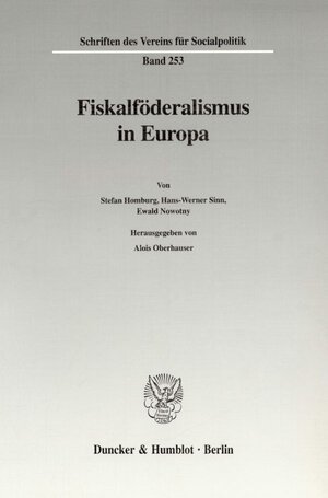 Buchcover Fiskalföderalismus in Europa.  | EAN 9783428092543 | ISBN 3-428-09254-6 | ISBN 978-3-428-09254-3