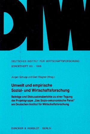 Buchcover Umwelt und empirische Sozial- und Wirtschaftsforschung.  | EAN 9783428094578 | ISBN 3-428-09457-3 | ISBN 978-3-428-09457-8
