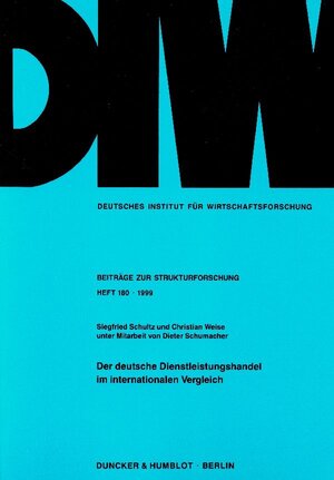 Buchcover Der deutsche Dienstleistungshandel im internationalen Vergleich. | Siegfried Schultz | EAN 9783428098453 | ISBN 3-428-09845-5 | ISBN 978-3-428-09845-3