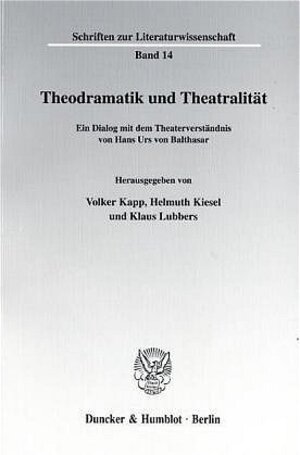 Buchcover Theodramatik und Theatralität.  | EAN 9783428102426 | ISBN 3-428-10242-8 | ISBN 978-3-428-10242-6