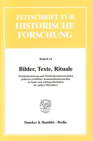 Buchcover Bilder, Texte, Rituale.  | EAN 9783428103133 | ISBN 3-428-10313-0 | ISBN 978-3-428-10313-3