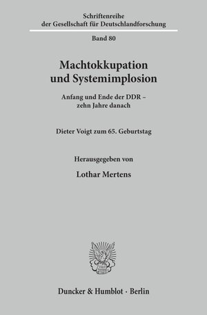 Buchcover Machtokkupation und Systemimplosion.  | EAN 9783428105229 | ISBN 3-428-10522-2 | ISBN 978-3-428-10522-9