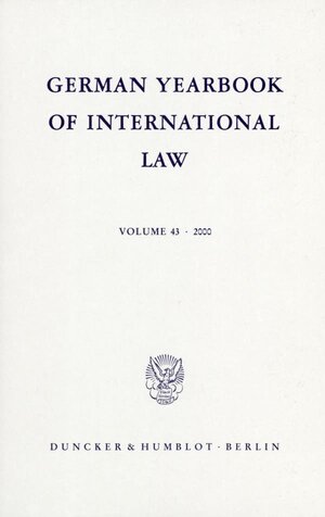 Buchcover German Yearbook of International Law - Jahrbuch für Internationales Recht.  | EAN 9783428105939 | ISBN 3-428-10593-1 | ISBN 978-3-428-10593-9