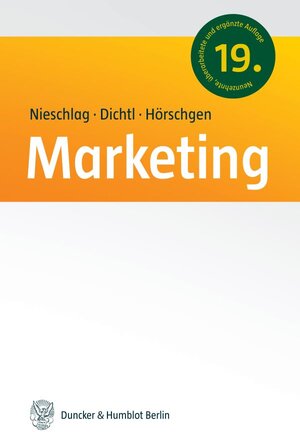 Buchcover Marketing. | Robert Nieschlag | EAN 9783428109302 | ISBN 3-428-10930-9 | ISBN 978-3-428-10930-2