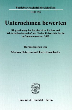 Buchcover Unternehmen bewerten.  | EAN 9783428109876 | ISBN 3-428-10987-2 | ISBN 978-3-428-10987-6