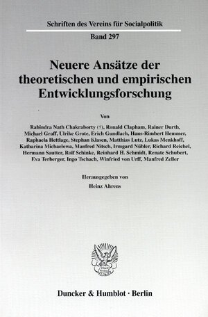 Buchcover Neuere Ansätze der theoretischen und empirischen Entwicklungsforschung.  | EAN 9783428112227 | ISBN 3-428-11222-9 | ISBN 978-3-428-11222-7