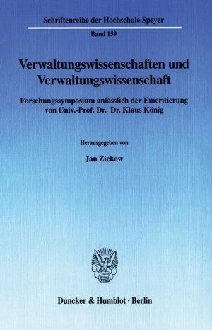 Buchcover Verwaltungswissenschaften und Verwaltungswissenschaft.  | EAN 9783428113606 | ISBN 3-428-11360-8 | ISBN 978-3-428-11360-6