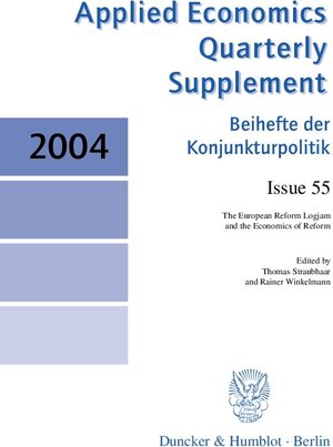 Buchcover The European Reform Logjam and the Economics of Reform.  | EAN 9783428116591 | ISBN 3-428-11659-3 | ISBN 978-3-428-11659-1