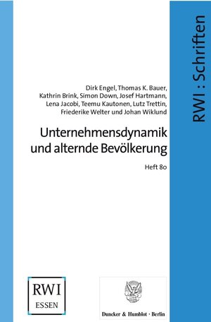 Buchcover Unternehmensdynamik und alternde Bevölkerung. | Friederike Welter | EAN 9783428126323 | ISBN 3-428-12632-7 | ISBN 978-3-428-12632-3