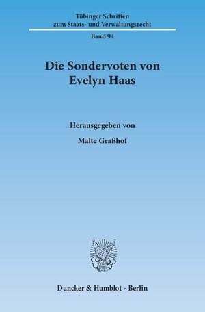Buchcover Die Sondervoten von Evelyn Haas.  | EAN 9783428128969 | ISBN 3-428-12896-6 | ISBN 978-3-428-12896-9