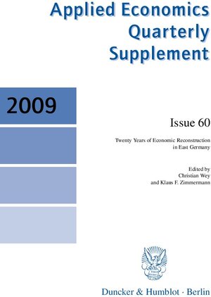 Buchcover Twenty Years of Economic Reconstruction in East Germany.  | EAN 9783428132577 | ISBN 3-428-13257-2 | ISBN 978-3-428-13257-7