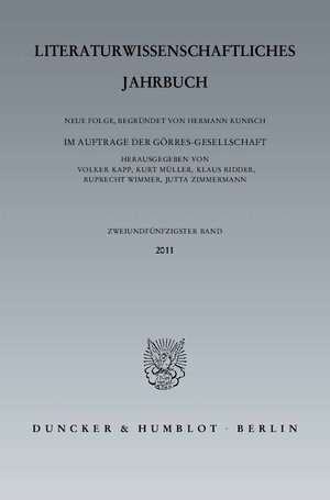 Buchcover Literaturwissenschaftliches Jahrbuch.  | EAN 9783428136087 | ISBN 3-428-13608-X | ISBN 978-3-428-13608-7