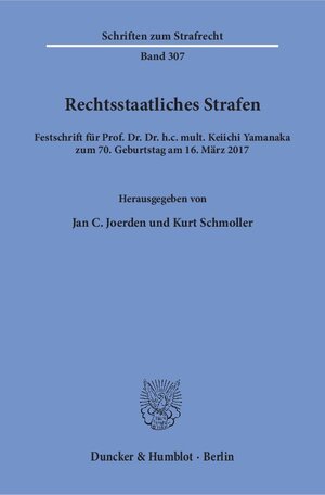 Buchcover Rechtsstaatliches Strafen.  | EAN 9783428146291 | ISBN 3-428-14629-8 | ISBN 978-3-428-14629-1