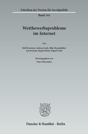 Buchcover Wettbewerbsprobleme im Internet.  | EAN 9783428146345 | ISBN 3-428-14634-4 | ISBN 978-3-428-14634-5