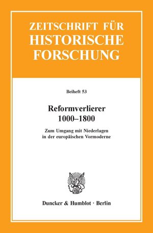 Buchcover Reformverlierer 1000–1800.  | EAN 9783428149360 | ISBN 3-428-14936-X | ISBN 978-3-428-14936-0